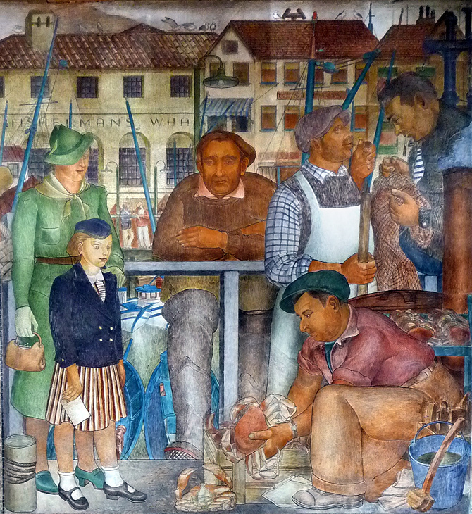 Beach Chalet mural by Lucien Labaudt