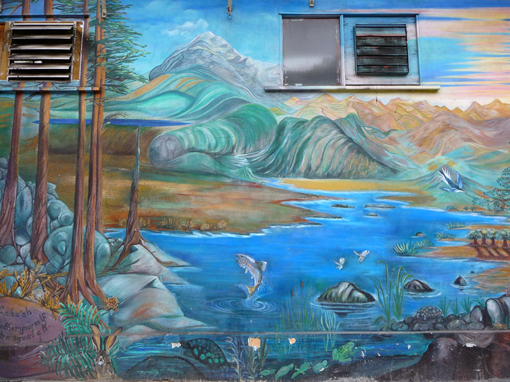 In lak'ech mural by Marta Ayala, Catalina Gonzalez