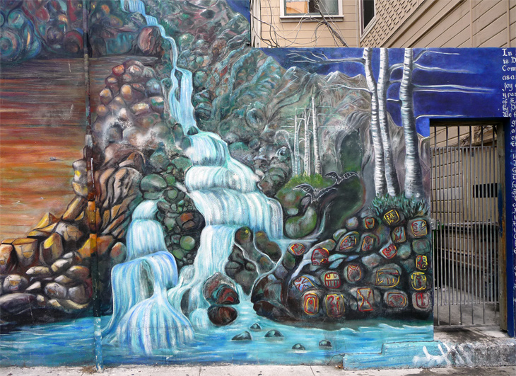 In lak'ech mural by Marta Ayala, Catalina Gonzalez