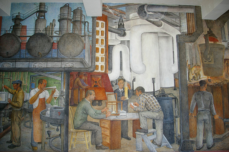 Industries of California mural by Ralph W. Stackpole