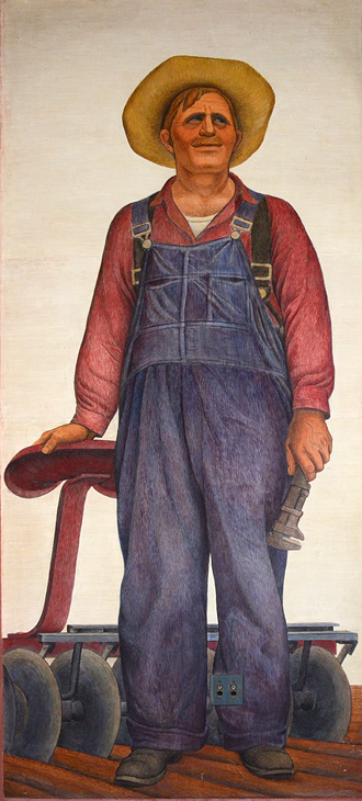 Farmer mural by Clifford Wight