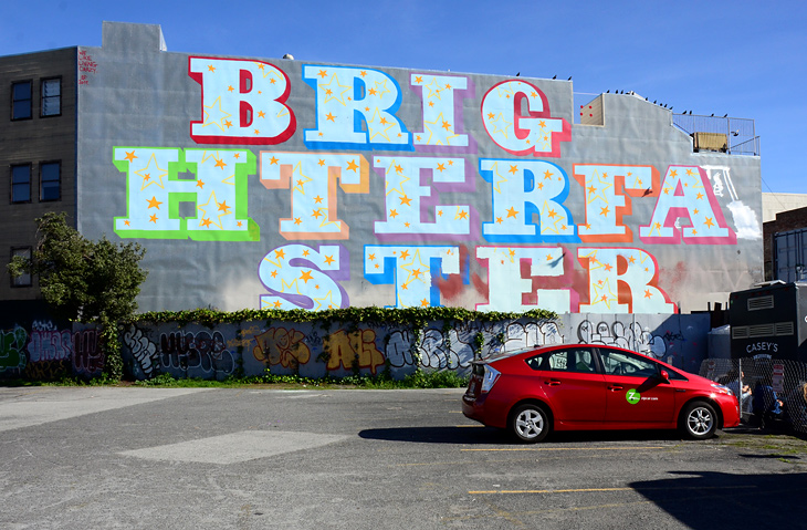 Brighter Faster mural by Ben Eine