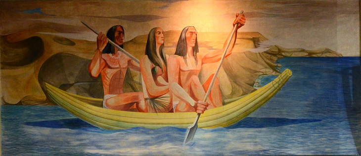Indians by the Golden Gate mural by Anton Refregier