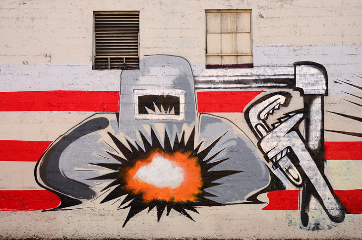 Welders mural by Unknown Artist