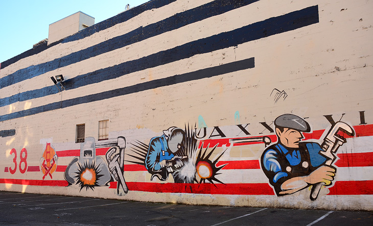 Welders mural by Unknown Artist