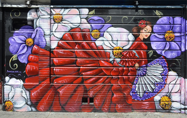 Sunday Flamenco mural by Amanda Lynn