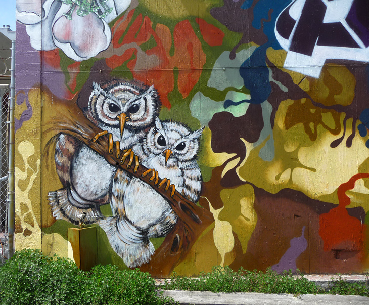 Flora N Fauna mural by Amanda Lynn, Lady Mags