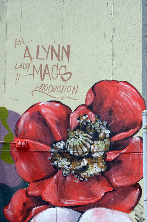 Flora N Fauna mural by Amanda Lynn, Lady Mags