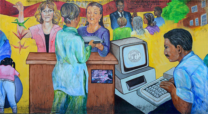 Educate to Liberate mural by Miranda Bergman