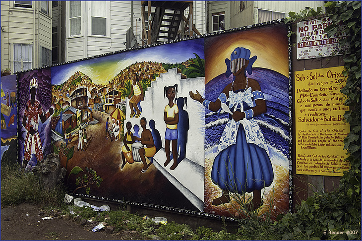 Under the Sun of the Orishas mural by Joel Bergner