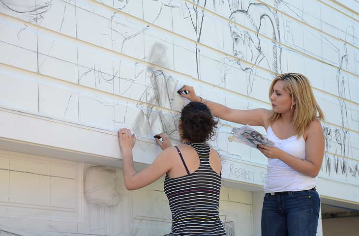 Mission Makeover mural by Tirso Araiza, Lucia Ippolito