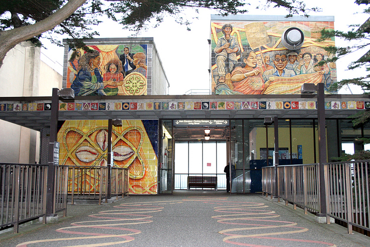 SANARTE: Diversity's Pathway mural by Juana Alicia