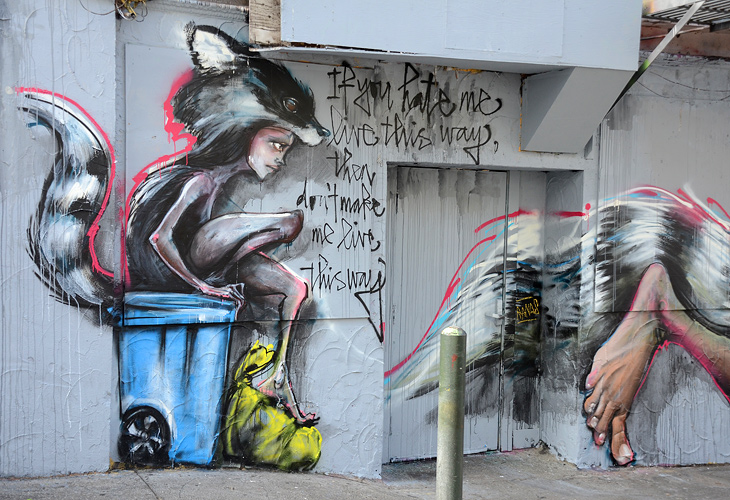 Racoon Kids mural by Herakut