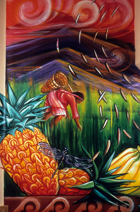 Cross-pollinate mural by Juana Alicia