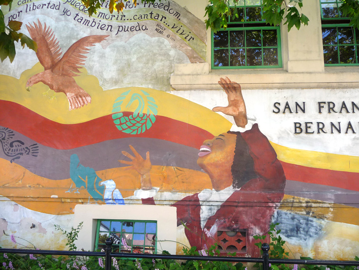 Bernal Heights Public Library Mural mural by Arch Williams, Carlos Alcala