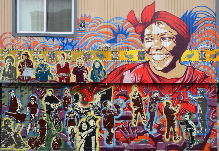 Professor Wangari Maathi mural by Delvin Kenobe, Kate DeCiccio