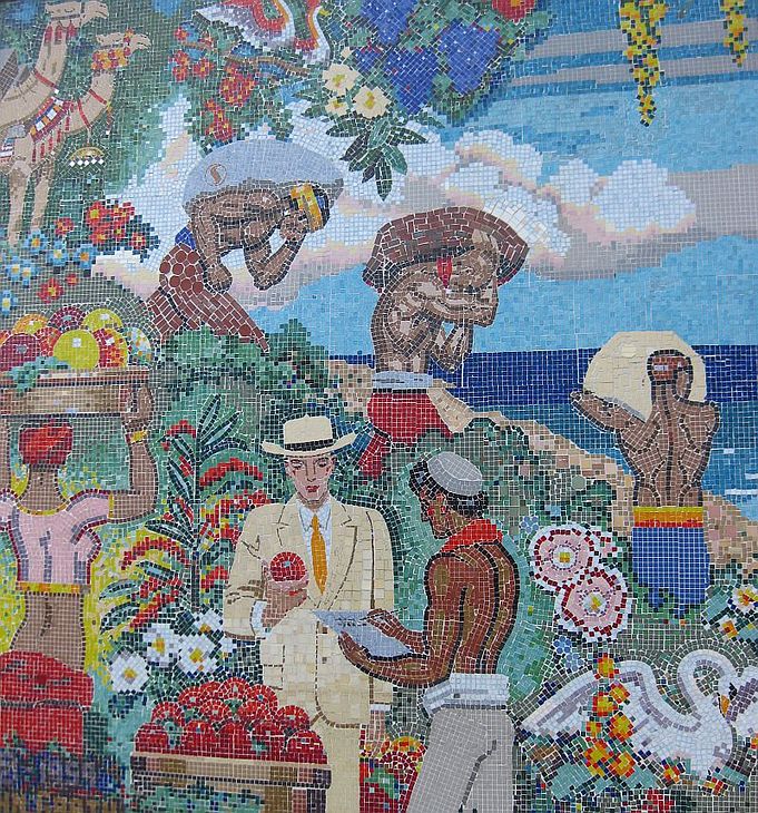 World Sources of Food mural by John Garth