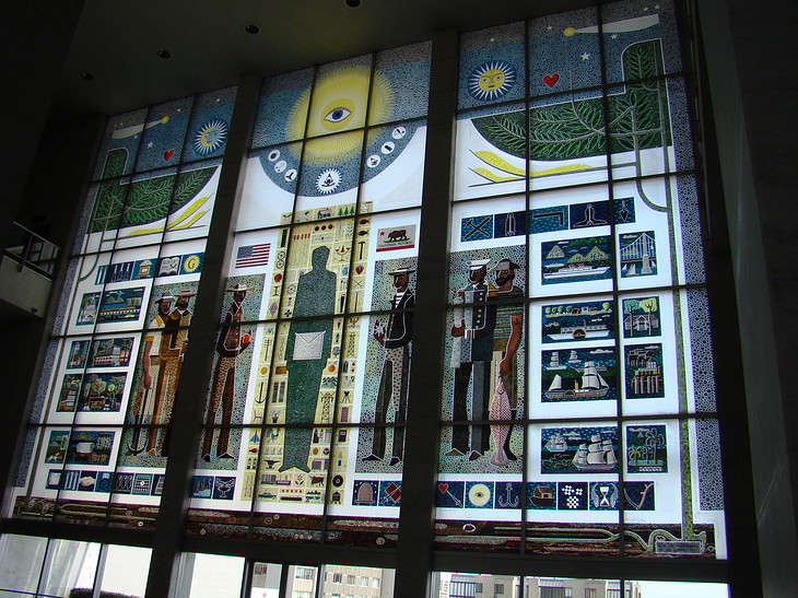 Masonic Hall Mosaic mural by Emile Norman