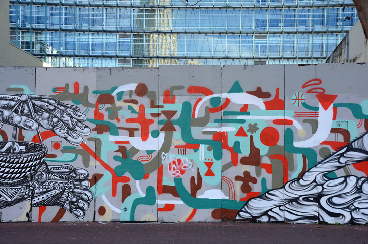 Rush Hour mural by Zio Ziegler, Feral Child, Cannon Dill