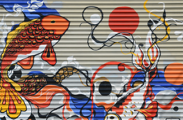 Goldfish mural by Unknown Artist