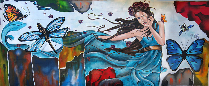 ISSO Mural mural by Amanda Lynn, Lady Mags