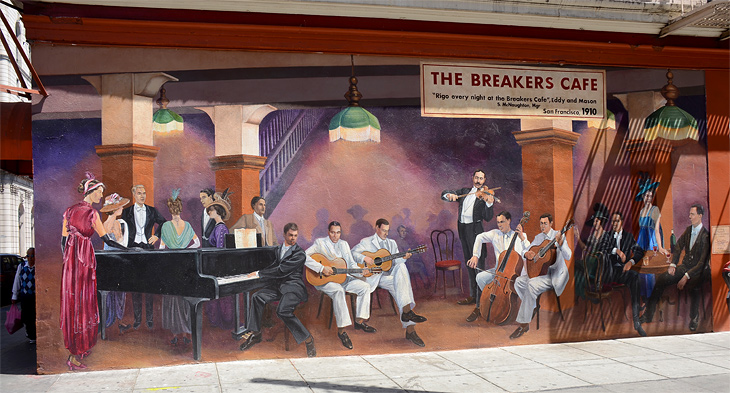 The Breakers Cafe mural by Group of Artists