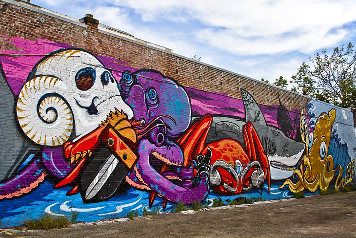 Untitled mural by Pemex