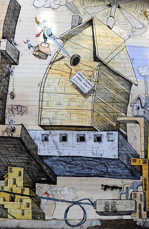 Generator mural by Andrew Schoultz, Aaron Noble
