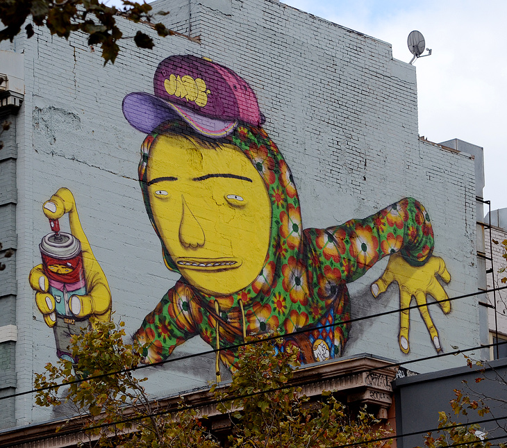 Untitled mural by Os Gemeos