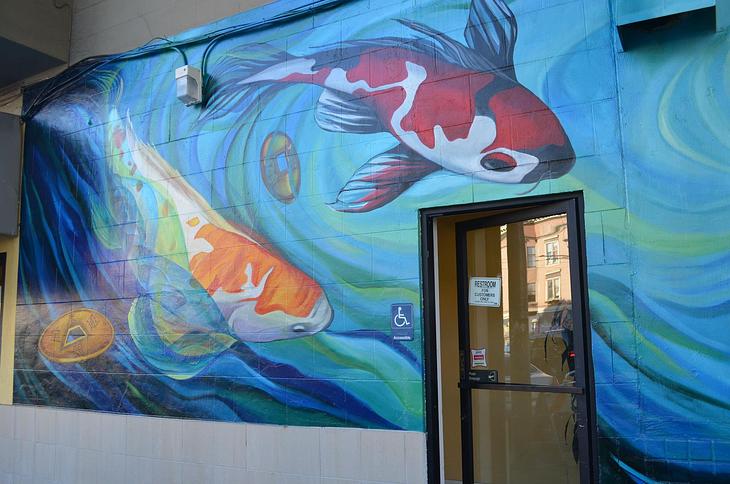 Koi, La Mission mural by Marina Perez-Wong, Elaine Chu