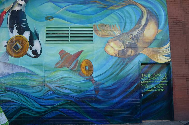 Koi, La Mission mural by Marina Perez-Wong, Elaine Chu