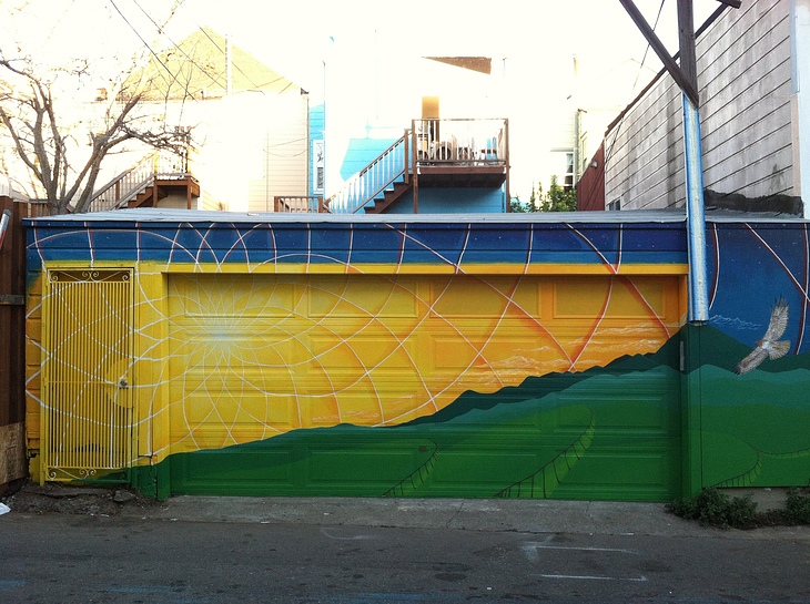 Green Terraces mural by Rocco Tyndale
