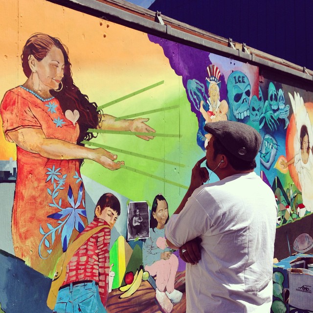 Enrique's Journey mural by Josue Rojas