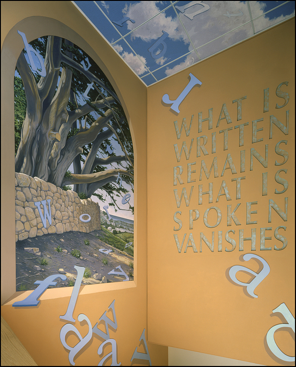 Words Fly Away/ Ocean View Library mural by John Wehrle