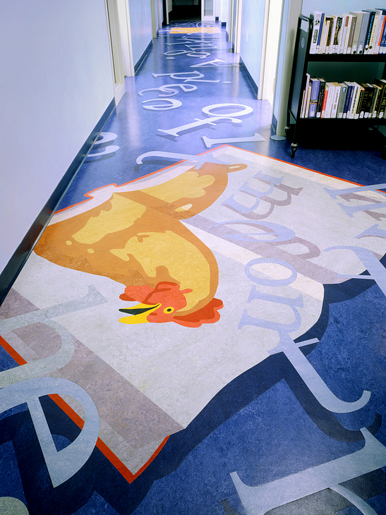 Words Fly Away/ Ocean View Library mural by John Wehrle