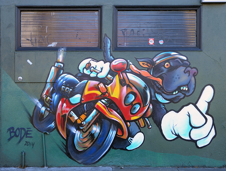 Motohaus Mural mural by Mark Bode