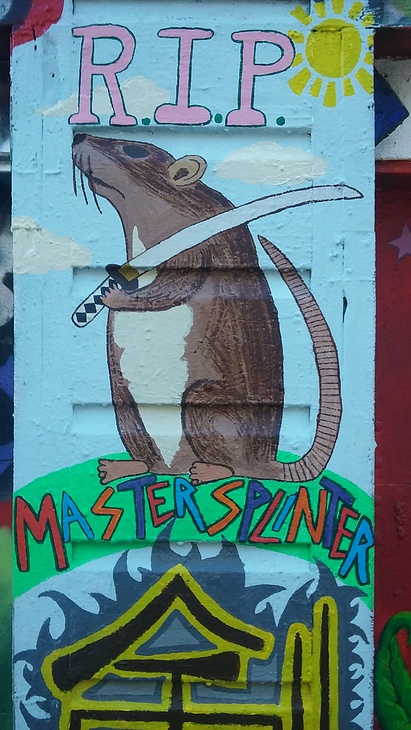 Memorial for Master Splinter mural by Kenshin Tomoshima