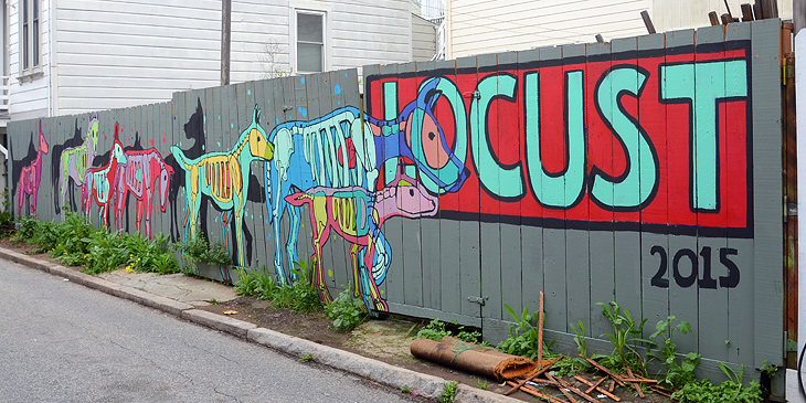 Dogs mural by Locust 