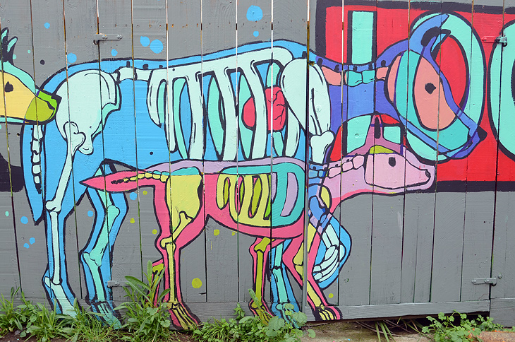 Dogs mural by Locust 