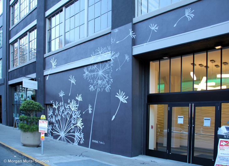 Downtown Dandelions mural by Morgan Bricca