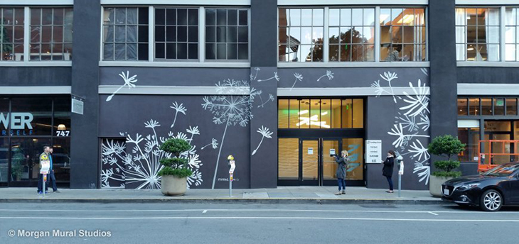 Downtown Dandelions mural by Morgan Bricca