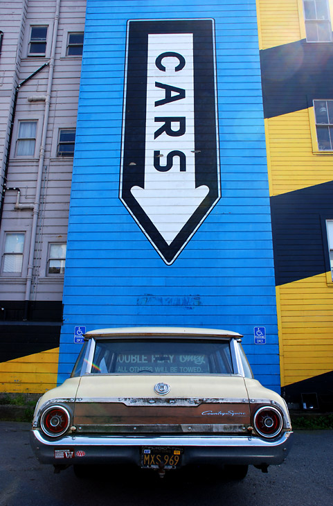 Birds/ Cars mural by Rigo 