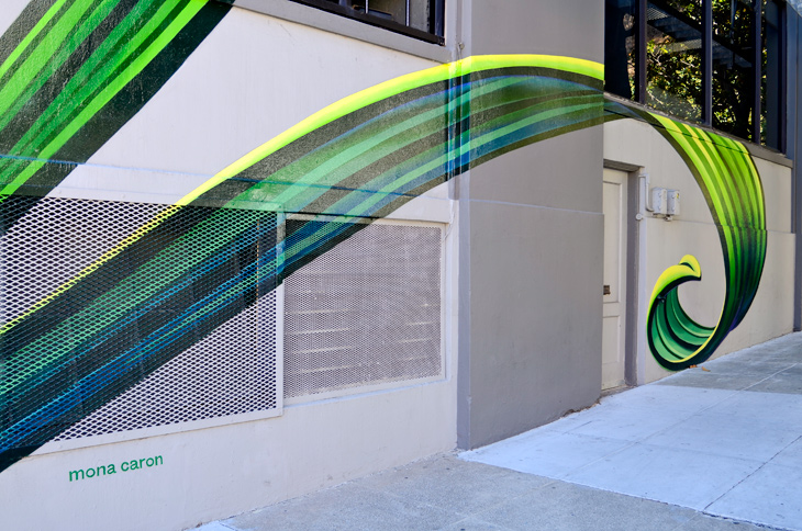 Plantago Lanceolata mural by Mona Caron