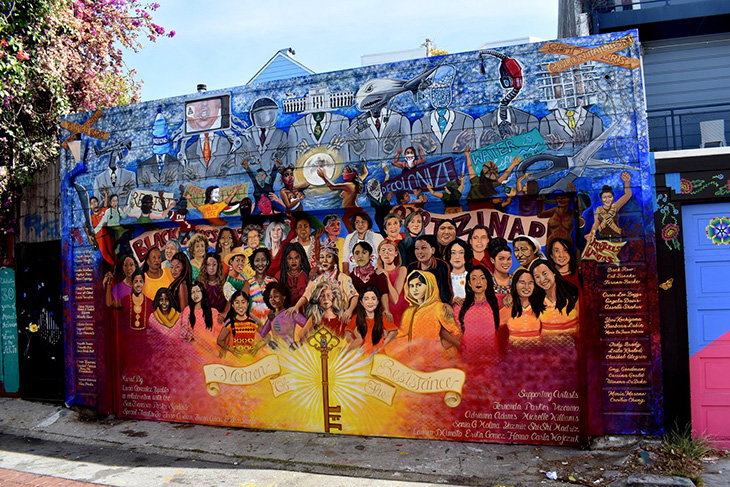 Women of the Resistance mural by Lucia Ippolito