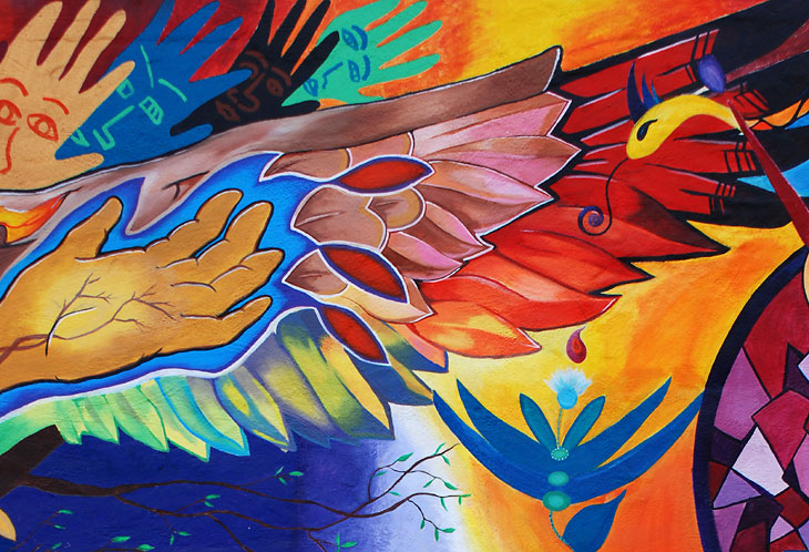 Be the Change You Want To See In the World mural by Precita Eyes