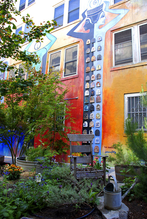 The Guardians mural by Johanna Poethig