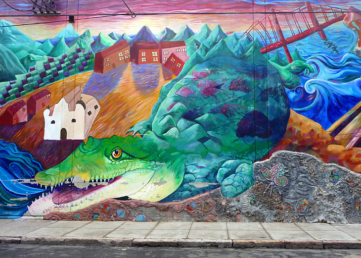 Frisco's Wild Side mural by Precita Eyes, Joshua Sarantitis, Deirdre Weinberg