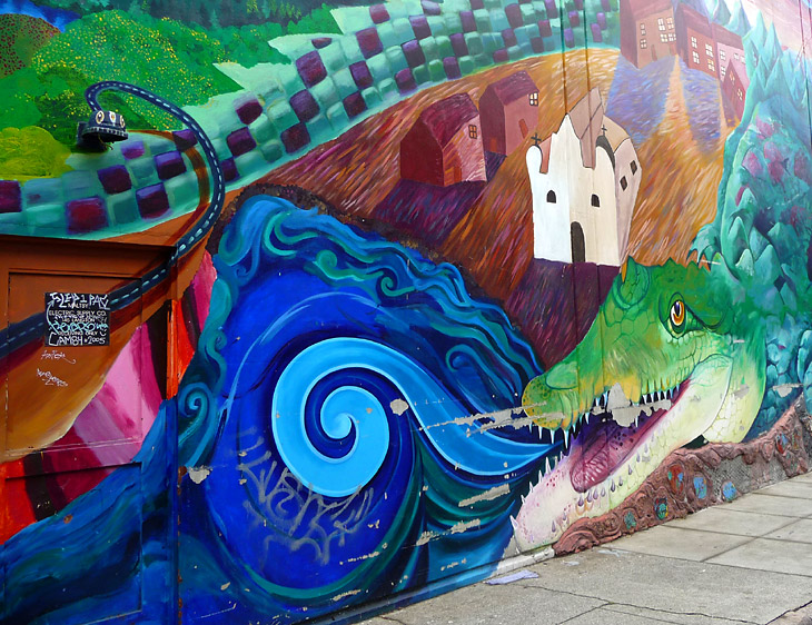 Frisco's Wild Side mural by Precita Eyes, Joshua Sarantitis, Deirdre Weinberg