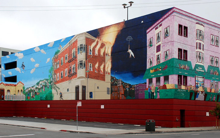 Mission Wall Dances mural by Josef Norris