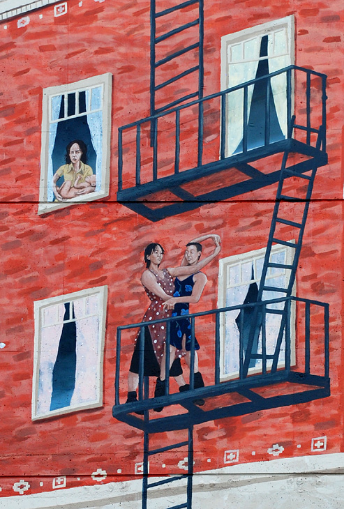 Mission Wall Dances mural by Josef Norris